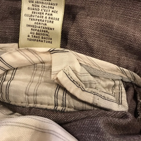 Anthropologie Elevenses Academia Wide Leg Brown Pants with side buttons size 2 - Picture 7 of 9